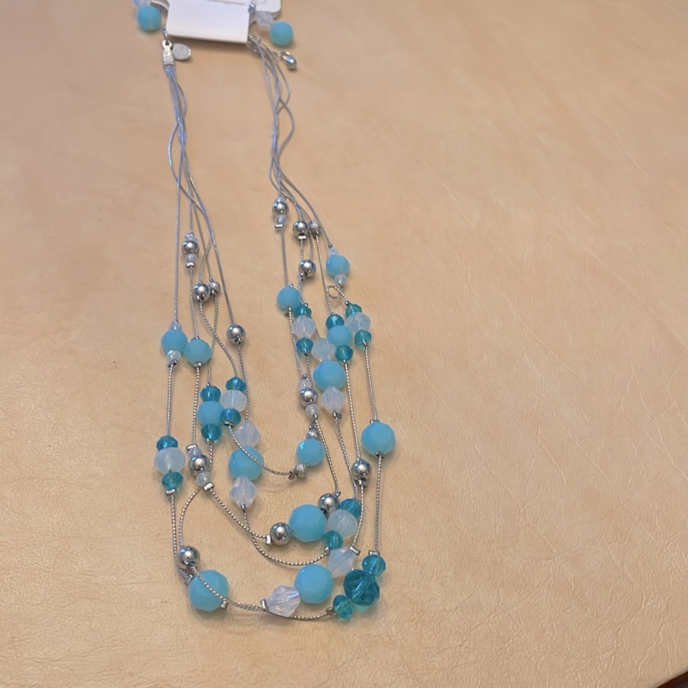 🎁 3/$15 - Turquoise and Silver Necklace and Earrings (NWOT)